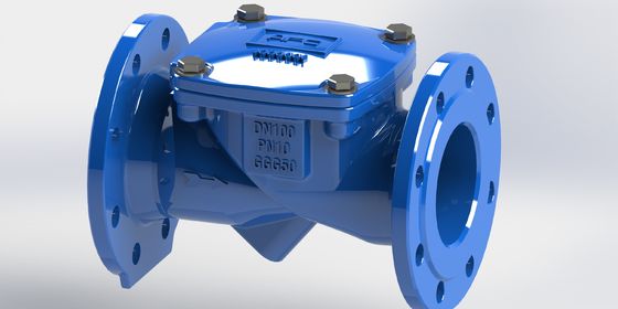 صمام فحص مرن معتمد من ISO مع ختم EPDM وتصنيف ضغط PN10 لأنظمة خطوط الأنابيب