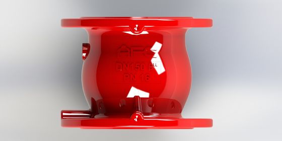 صمام عدم رجوع من الحديد الزهر المرن بدون صدمة مع إغلاق سريع وتوصيل شفة للتحكم الفعال في التدفق